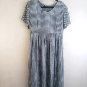Xtrmz plaid blue tie back dress size 24
